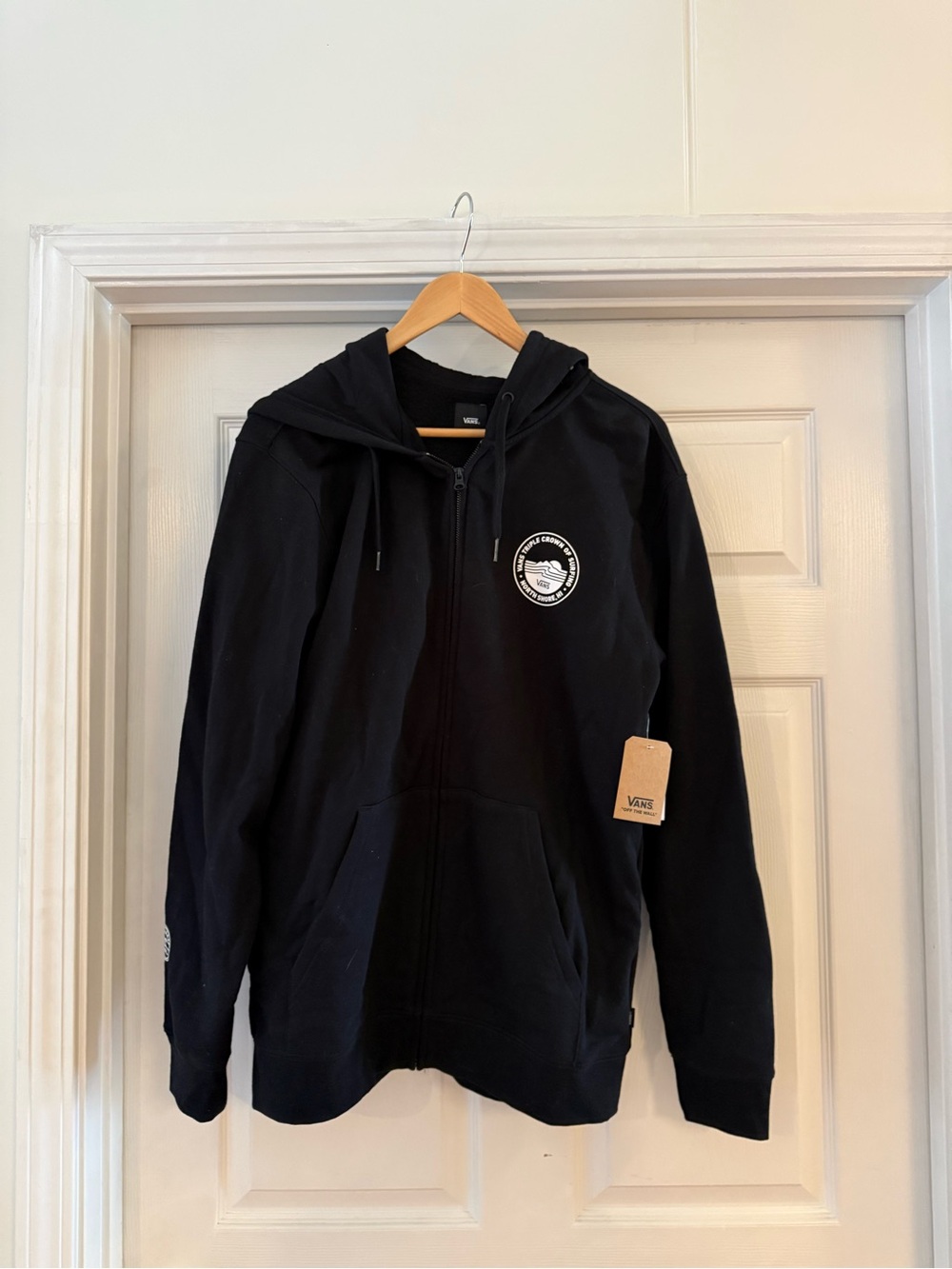 Vans Black Full-Zip Hoodie with Logo Tag